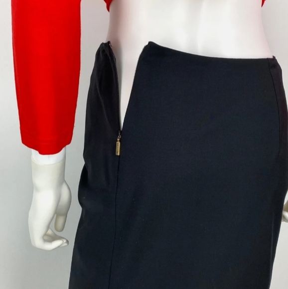 Authentic GIANNI VERSACE Runway Black Wool Blend Pencil Skirt - Picture 2 of 6